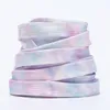Lacci Tie Dye Scarpe in tela corda bianco grigio blu Verde menta Viola ruggine Lacci colorati rosa lunghezza 100-180 cm