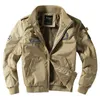 Bomber Jacket Ma1 Air Force Pilot Casual Arrivée Style Militaire Hommes Épais Polaire Velours Manteau Hiver Mâle Vert Bleu Kaki 211217