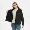 女性のジャケットの女性の軽量の温かいフリースのジャケット服冬の暖かいフルジッパーの柔らかいセーター電気暖房コート女性パーカー