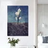 Abstrait Peinture Trois Clouds Mur Art Pictures pour salon, couloir Toile peinture Décoration moderne Nonfamed