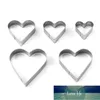 Moulds 5 Pcs/set Stainless Steel Fondant Cake Baking Mold Heart Flower Star Shape Omelette Cookie Biscuit Cutter Decorating
