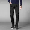 Autumn Casual Pant Men Business Stretch Cotton Straight Fit Trousers Male Formal Dress Pants Black Khaki Plus Size 42 44 210518