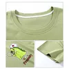 アトエンド夏のファッショングリーンパジャマのセット用女性アトフホームサテンシルクラウンジ寝室100％コットンPJSカワイイソフトホームウェア210831