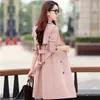 Women's Trench Coats Spring Coat For Women Streetwear Turn-down Collar Double Breasted Female Autumn Korean Plus Size 3XL Outerwear