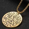 Collier hommes et femmes de l'église Muhammad pendentifs colliers en acier inoxydable chaîne en or bijoux sur pendentif cou