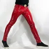 sexy red leather pants
