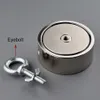 1PC 600KG 2Sides N35 Neodymium Permanent Magnet Ring Bigger Power Magnet Salvage Magnets Fishing Strong Magnetic Material