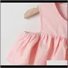Bebê roupas bebê, maternidadefashion vestidos de sólidos rosa para crianças de algodão verão fora do ombro crianças vestido meninas gota entrega 202
