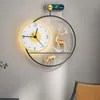 Relojes de pared Reloj de gran tamaño Números arábigos Luminoso Electrónico Silencioso Color dorado Orologio Da Parete Dormitorio Reloj DL60WC