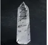 Natural Rare Black Tourmaline Crystal Point Colonna esagonale Ornamento minerale Riparazione magica Bacchetta curativa Decorazione domestica