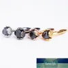 Novelty Luxury Rhinestone Cufflinks for Mens Brand High Quality Crystal Cufflinks Black Stone Shirt Cuff Links