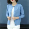 Spring Women Knitted Cardigan Sweater Casual Single Breasted Coat Female Thin Knitted Jacket Elegant Pink Yellow 210918