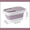 Folding Plastic Bucket Footbath For Children Soaking Basin Spa Foot Bath Massage Storage Basket Cleaning Container Buckets