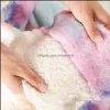 Textiles Maison Jardin160 * 130Cm Tie Dye Fuzzy Throw Couverture Double Couche Shaggy Couvertures Chambre Tapis Literie Canapé Er 5 Modèles Rra3832 Dr