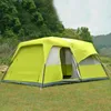 Twee slaapkamers 1Hall 8 10 12people Camping Tent Large Space Antirain Double Layer Family met ondersteunende palententen en schuilplaatsen