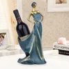 Figurines décoratives créatives pour la maison, ornements modernes minimalistes bleus, ventilateur de beauté, décoration de vin, artisanat de mariage 210924