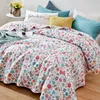 Dekbedsets Katoenen gewatteerde sprei met bloemenprint en patchwork-sprei Zomerdekbeddeken Bedovertrek Winterlaken 150200cm1794586