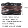 Link Chain Fashion gevlochten handgemaakte touw wrap bead charm geweven armbanden mannelijk geschenk vintage meerlagige lager lederen armband voor mannen fawn22