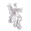 MADALENA SARARA AAAA Zircon And Crystal Inlaid Pearl Gol Plated Copper Peacock Style Fine Brooch Pin For Women Jewelry