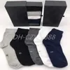 Designer Mens and Womens sport long socks 100% Cotton wholesale Couple design sock 5 pcs with box