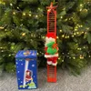 Party Favor Red Ladder Christmas Decoration Elektryczne Santa Wspinaczka Zabawki Koraliki Dwuosobowa Lalka Drabina Dzieci Xmas Zabawki ZC402