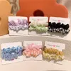 2022 2 Pcs New Korean Simple Beautiful Yarn Large Intestine Circle Sweet Girl Children's Plaid Fabric Rubber Band Hair Accessories