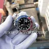 2 kolory Super GM Factory Best Version 904L Stalowe męże Automatyczne Cal.3285 Watch Blue Red Ceramic Men GMT Watche nurka n nurka