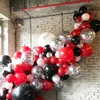 black red party