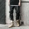 Houzhou Cargo Pantalon pour hommes Joggers Hip Hop Techwear Streetwear Casual Pantalon gothique Homme Summer Black Pantalons de survêtement Rubans 211112