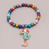 Multi Candy Beads Kids Lucky Jewelry Armband Happy Children Ocean Wind Mermaid Charms Armband Baby Accessories Gift Z30302210010