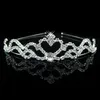 Saç klipsleri barrettes moda takı gelin taçlar inci rhinestone kristal taç düğün çiçek kız tiara prenses bandaj üzerinde h5700111