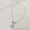 Vintage barok onregelmatige parelslot kettingen ketting geometrische engel hanger liefde kettingen voor vrouwen punk sieraden