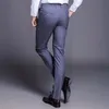 Classique Hommes Pantalon Homme Haute Qualité Sociale Droite D'été Formelle Bureau Stretch Sans Fer Affaires Tenue Décontractée Pantalon Noir 210518