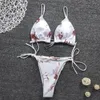 Kvinnors badkläder slips färgämne mikro bikini bandage baddräkt kvinnor grimma tvåstycken sexiga biquinis strand badare simning kostym mini set