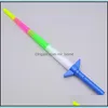 Verlicht GiftStelescopic Glow Stick Flash Toy Fluorescent Sword Concert Kerstcarnaval Toys LED Licht Lumineuze stokjes 4 Sectie Drop de