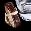 Top Quality Premier Week Date A45340211G1P2 Cal45 Automatic Mens Watch Rose Gold Case Gents Popular Watches Sport Watches Leather Strap 5 colors