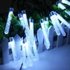 4.8m 20 LED-bubbel Icicle Fairy String Light Solar Power Christmas Party Lamp - Multicolor