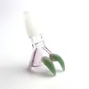 Verre Bong Bol Conduites D'eau avec 14mm 18mm Mâle Narguilé Coloré Rose Clair Vert Épais Pyrex Poignée Fumer Bols