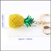 Sleutelringen Sieraden Creatieve Sieraden Luxe Rhinestone Pine voor Dames Tas Gespen Auto Keychain Fashion Aessoires Verjaardag Geschenken Drop Leveringen