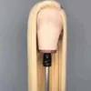 613 Blonde Synthetische Kant Pruik 26 Inches Simulatie Menselijk Haar Pruiken Perruques de Cheveux Humains voor Black Women FY744532423