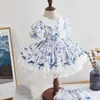 2pcs bébé vêtements été robe espagnole imprimer doux mignon turquie vintage princesse fille robes lolita pour 12m-6year y2925 Q0716
