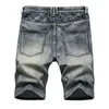 2021 Summer New Men's Denim Short Jeans Fashion Casual Slim Fit High Quality Thin Cotton Embroidered Shorts Male Brand Clothes H1210