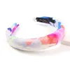 4 kleuren vrouwen meisje printing spons hoofdband voor gift feest mode haaraccessoires eenvoudige stijl hoge kwaliteit