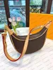 M81098 LOOP meia-lua baguete Designer bolsa feminina couro de bezerro genuíno Croissant corrente Bolsa clutch crossbody bolsa tiracolo bolsa tiracolo mais vendida