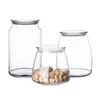 Glass Storage Jar with BPA free Plastic Lid Airtight Food Container for Cookie Candy Spice Tea Coffee Home Restaurant Candle Supply