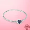 Pulsera de cadena de serpiente de corazón de Plata de Ley 925 para mujer, compatible con joyería de abalorios pandora