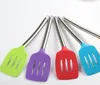 Silicone Stainless Steel Spatula Slotted Silicone Spatula Not Sticky Pot Heat Resistant Shovel Cooking Utensils Hollow Handle GGE2087