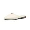 35-40 Summer Slippers Women's High Quality Leather Fashion Coat with versatile web celebrity Flat Outing Sandals