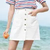 Skirts Denim Skirt Women's Summer 2022 Spring And Autumn Korean Version Ins Super Fire A-line Black High Waist Slim Short
