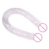 NXY Godes 56cm Long Double Tête Gode Pénis Flexible Point G Anus Vaginal Stimuler Réaliste Plug Anal Sex Toys pour Femmes Lesbiennes 1120